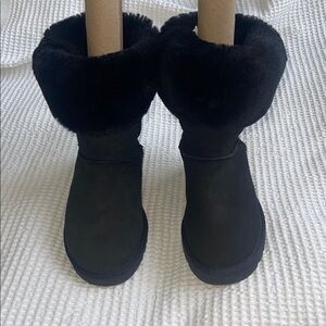 UGG Australia Classic Tall Black Suede Boots